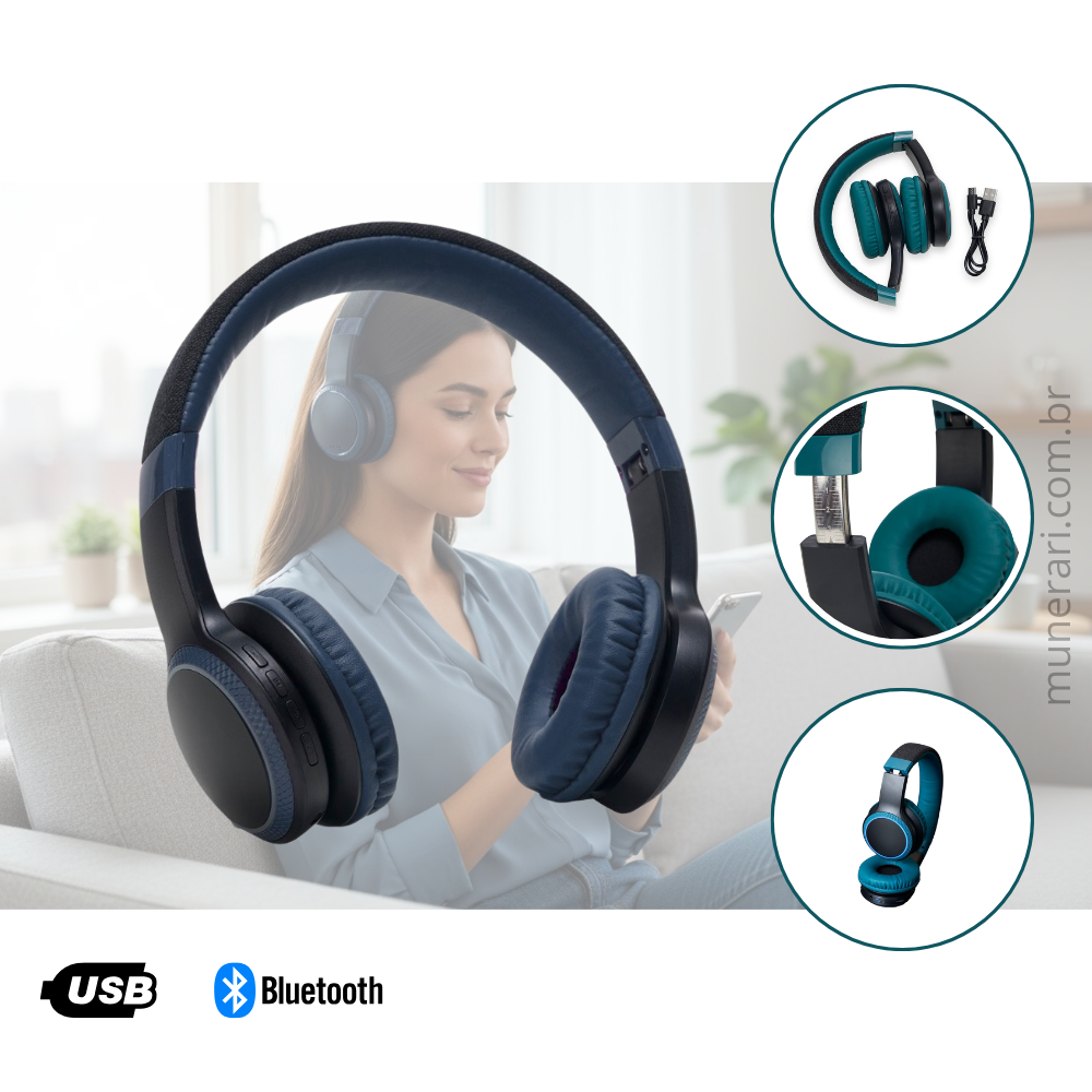 Fone de Ouvido Bluethooth Personalizado