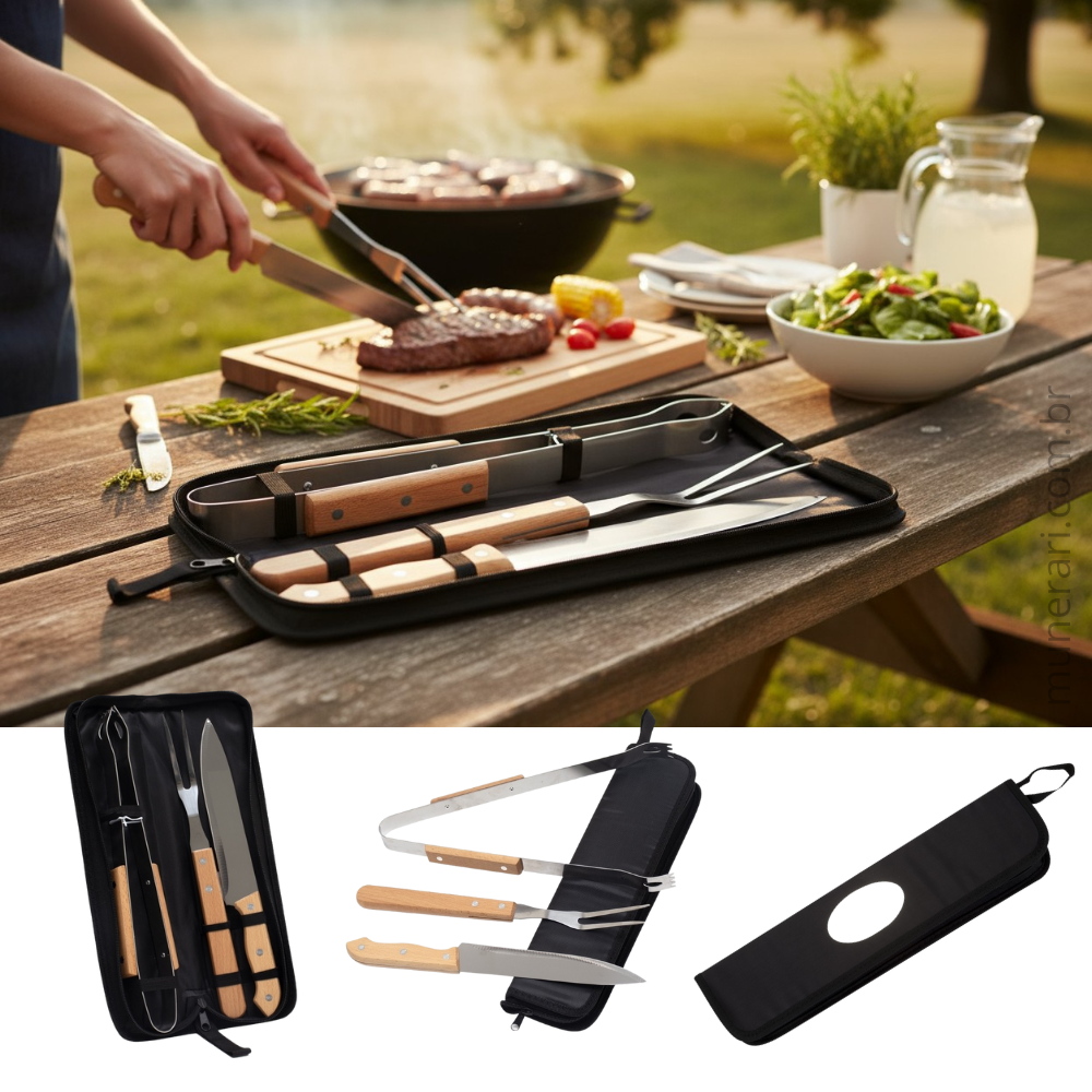 Kit Churrasco 3 Peças Personalizado