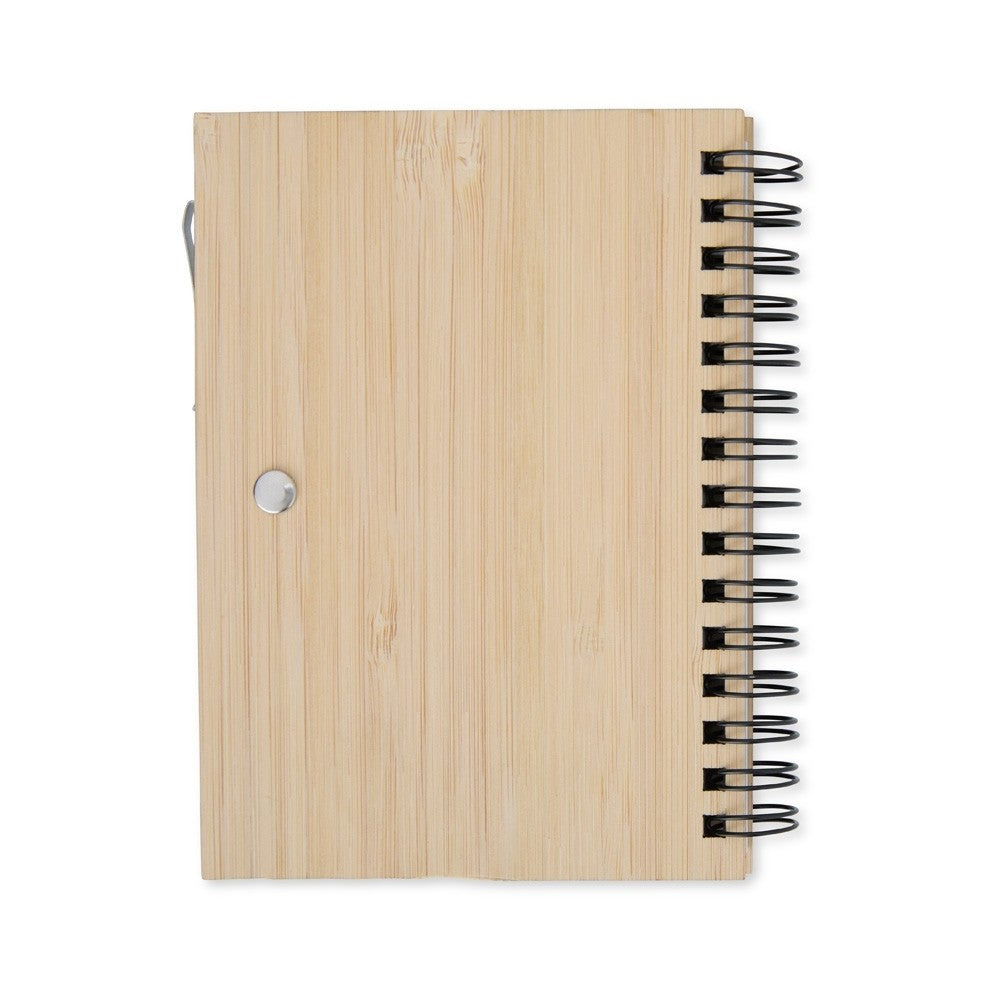 Caderno em Fibra de Bambu com Caneta 14x10 cm Personalizado