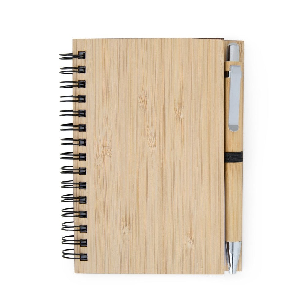 Caderno em Fibra de Bambu com Caneta 14x10 cm Personalizado